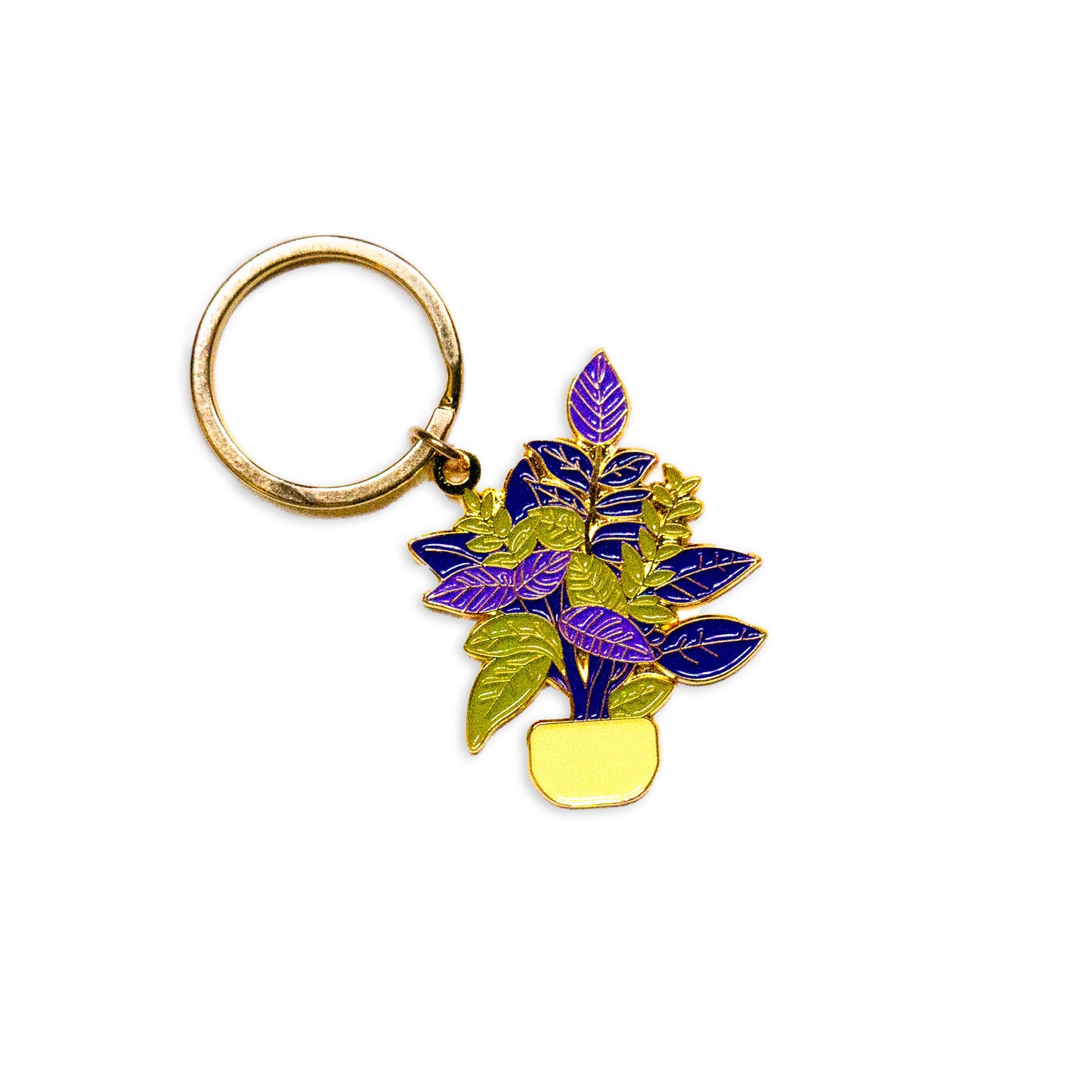 Gold Custom Plant Keychain