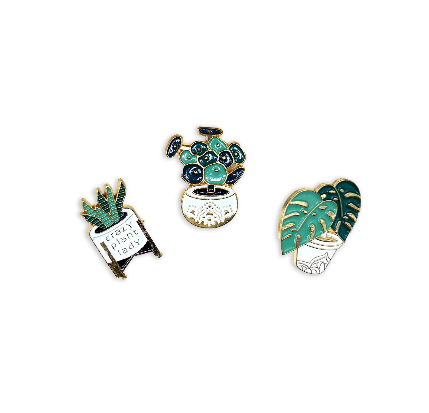 Enamel Plant Pin Set